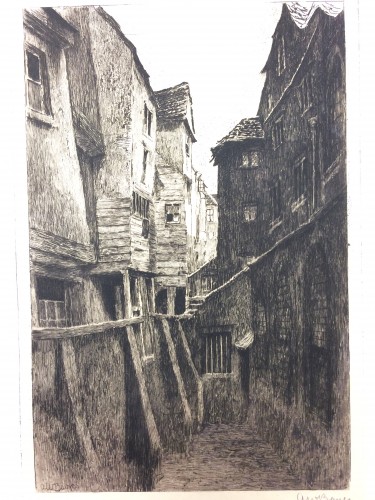 alley between old houses